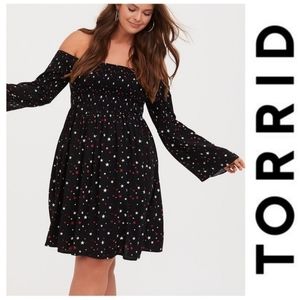 SOLD Bell Sleeved Star Babydoll Dress